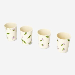 Reusable cups with cherry blossoms - 4 pcs - Image 3