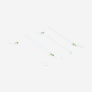 Reusable glass straws with embossed cherries - 4 pcs - Image 3