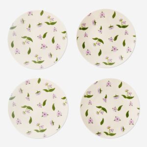 Reusable plates with cherry blossoms - 4 pcs - Image 1