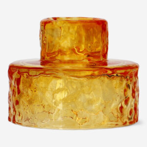 Reversible orange candle and tealight holder - Image 3