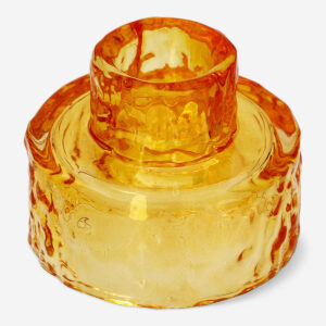 Reversible orange candle and tealight holder - Image 1