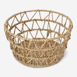 Round seagrass basket - 25 cm - Image 1