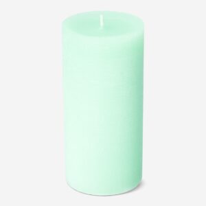 Rustic green pillar candle - 12 cm - Image 1