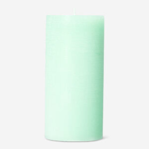 Rustic green pillar candle - 12 cm - Image 2