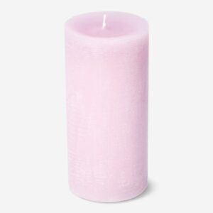 Rustic pink pillar candle - 12 cm - Image 1