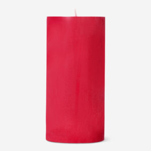 Rustic red pillar candle - 12 cm - Image 2