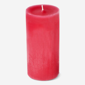Rustic red pillar candle - 12 cm - Image 1