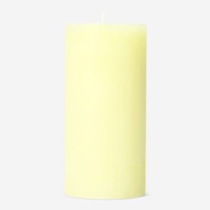 Rustic yellow pillar candle - 12 cm - Image 2