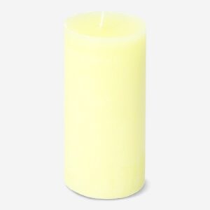 Rustic yellow pillar candle - 12 cm - Image 1