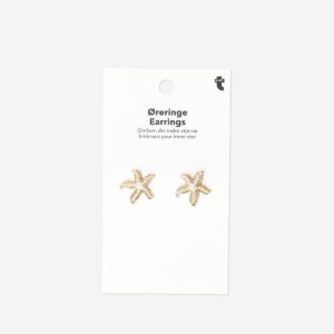 Sea star earrings with pearls