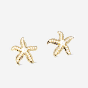 Sea star earrings with pearls - Image 3