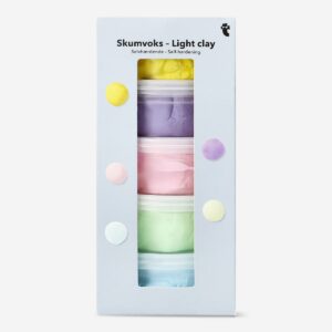 Self hardening light clay in pastel colours - 5 pcs