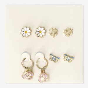Set of spring themed earrings - 4 pcs - Image 2