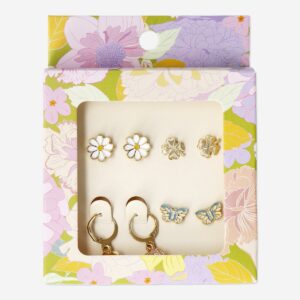 Set of spring themed earrings - 4 pcs - Image 1