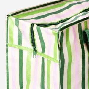 Shopper bag with green stripes - Image 3