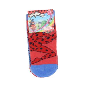 Miraculous Ladybug 4 Pack Sneaker Socks - Blue / Red - Image 1