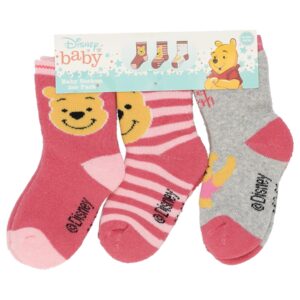 Winnie the Pooh Baby Socks 3-Pack - Green/Pink - Image 3