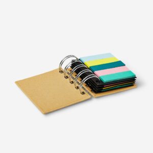 Sticky Memos Set with Beige Spiral Binding - Image 2