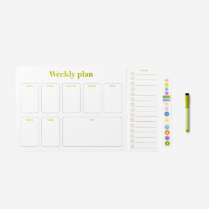 Sticky planner pad with stickers and marker - English - Image 1