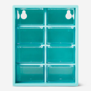 Green Storage Box with 8 Drawers