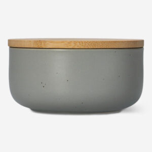 Grey stoneware storage jar - 5 cm - Image 2