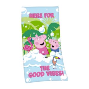 Peppa Pig Beach towel - Here for the Good Vibes! - Image 1