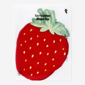 Strawberry napkins - 15 pcs - Image 3
