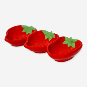 Strawberry serving bowl. 3 pcs - Image 1
