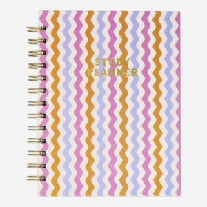 Study planner with wavy pattern - English - Image 1