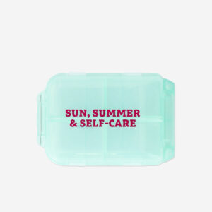 Suitcase pill organiser