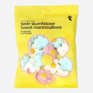 Sweet marshmallows. Fruit flavour