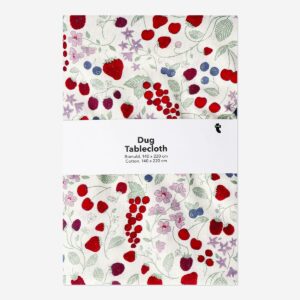 Cotton tablecloth with forrest fruits print - Image 1