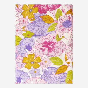 Tablecloth with large flower print - 140 x 220 cm - Image 1