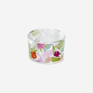 Tealight holder with tropical print