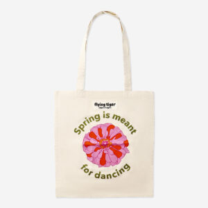 Tote bag with flower