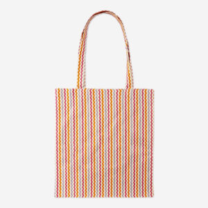 Tote bag with wavy striped - Image 2