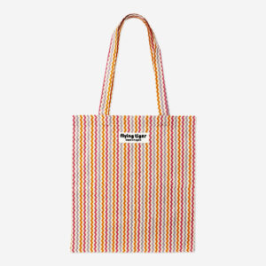 Tote bag with wavy striped - Image 1