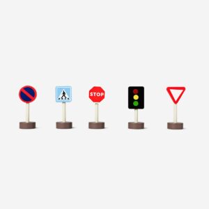 Traffic signs. 5 pcs
