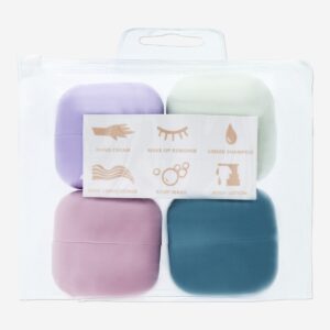 Travel containers with sticker - 4 pcs - Image 1