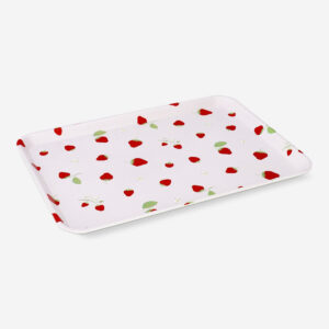 Tray with small strawberry print - Image 2