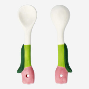 Tulip shaped ceramic spoons - 2 pcs - Image 3