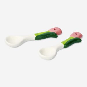 Tulip shaped ceramic spoons - 2 pcs - Image 2