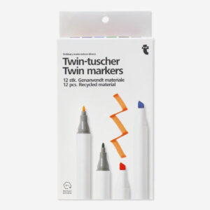 Coloured Twin Markers - 12 pcs - Image 1