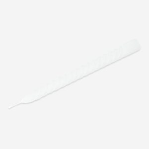 Twisted Dinner Candles in White - 4 pcs - Image 3