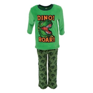 Pyjama Coral Fleece - Green DINOROAR! - Image 1