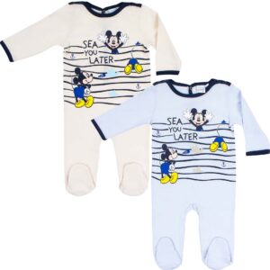 Mickey Mouse baby sleepsuits Sea you later