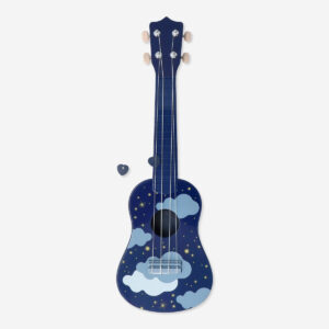 Ukulele with clouds design - Image 1