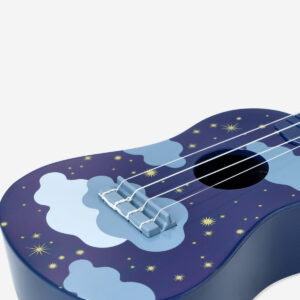 Ukulele with clouds design - Image 3