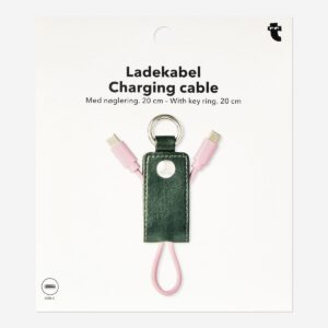 USB C charging cable with keyring
