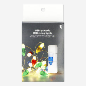 Usb string lights with multi-coloured bulbs - 440 cm - Image 1